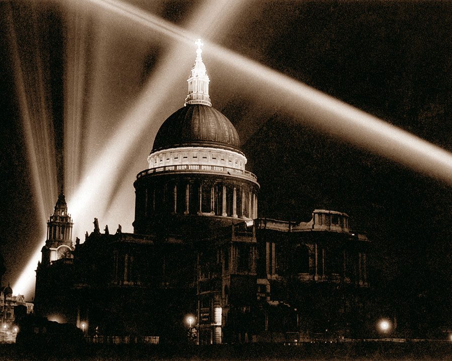 02-001 St Paul's, Victory night c1946
